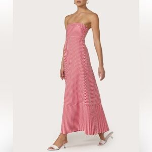 NWT! LUSANA Timothy Poplin Maxi Dress in Marlo Stripe